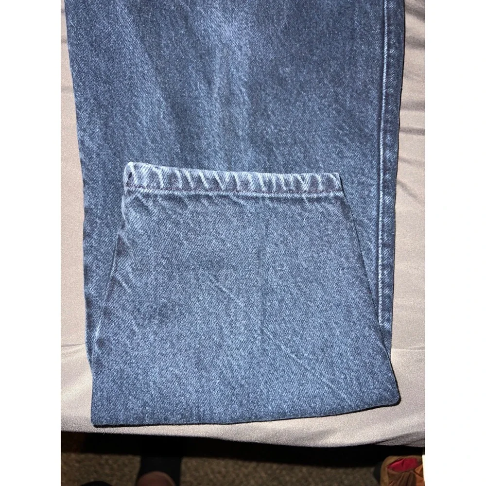 Sasson Vintage High Waisted Pleated Jeans Dark Wash Blue Cotton Size 16